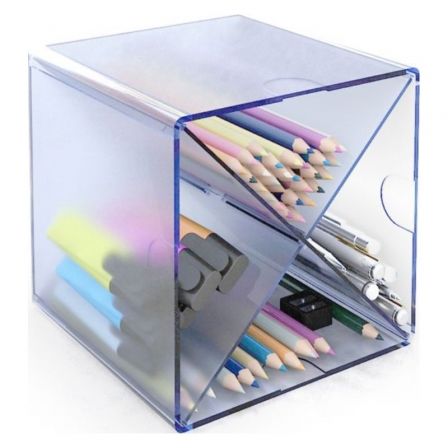 Archivo 2000 Archicubo Organizador Modular Apilable Azul Transparente